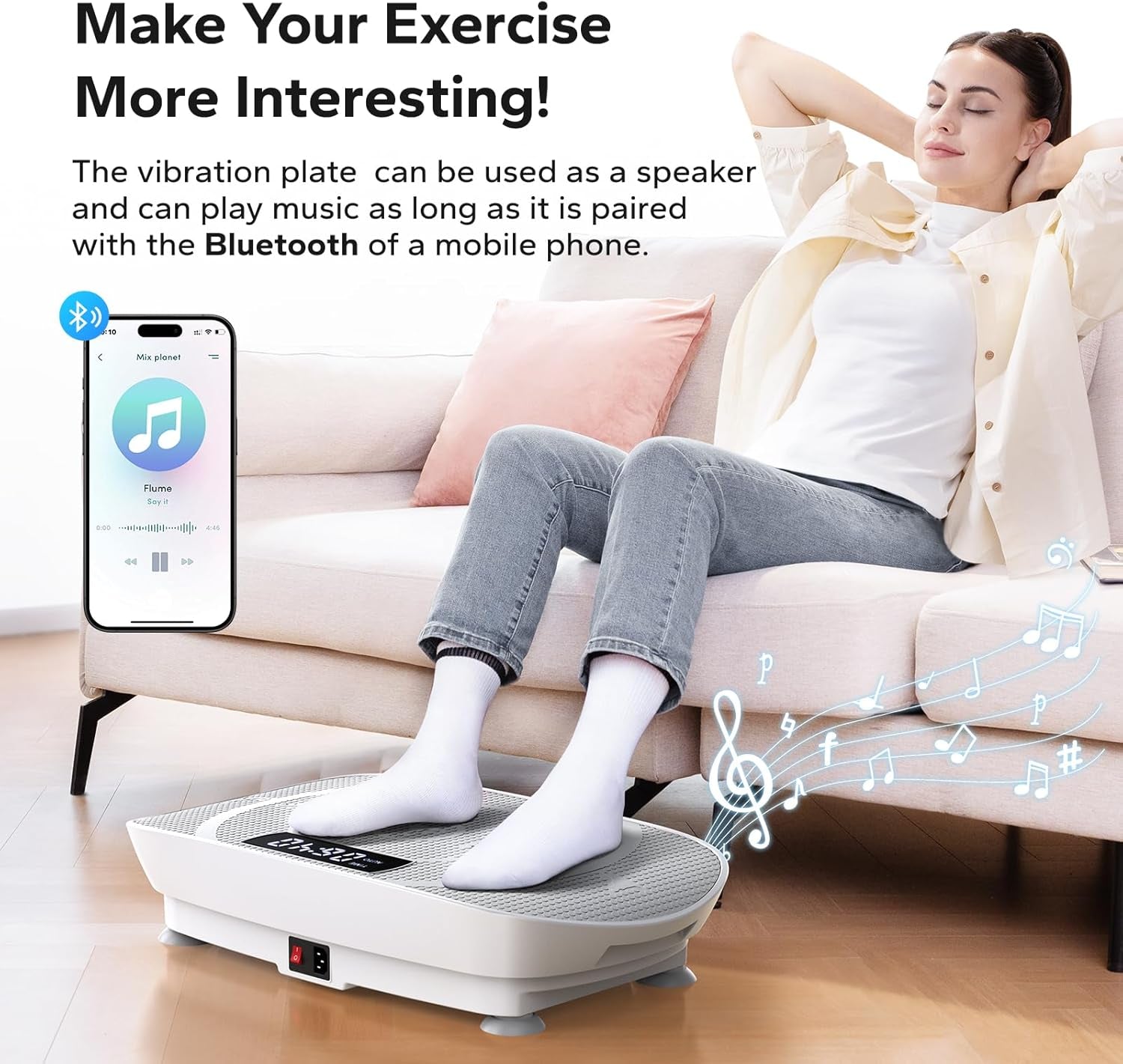 MERACH Vibration Plate Exercise Machine,Whole Body Workout Power Vibrate Fitness Platform Vibration Plate for Lymphatic Drainage,Motor Speed Control , Weight Loss & Shaping