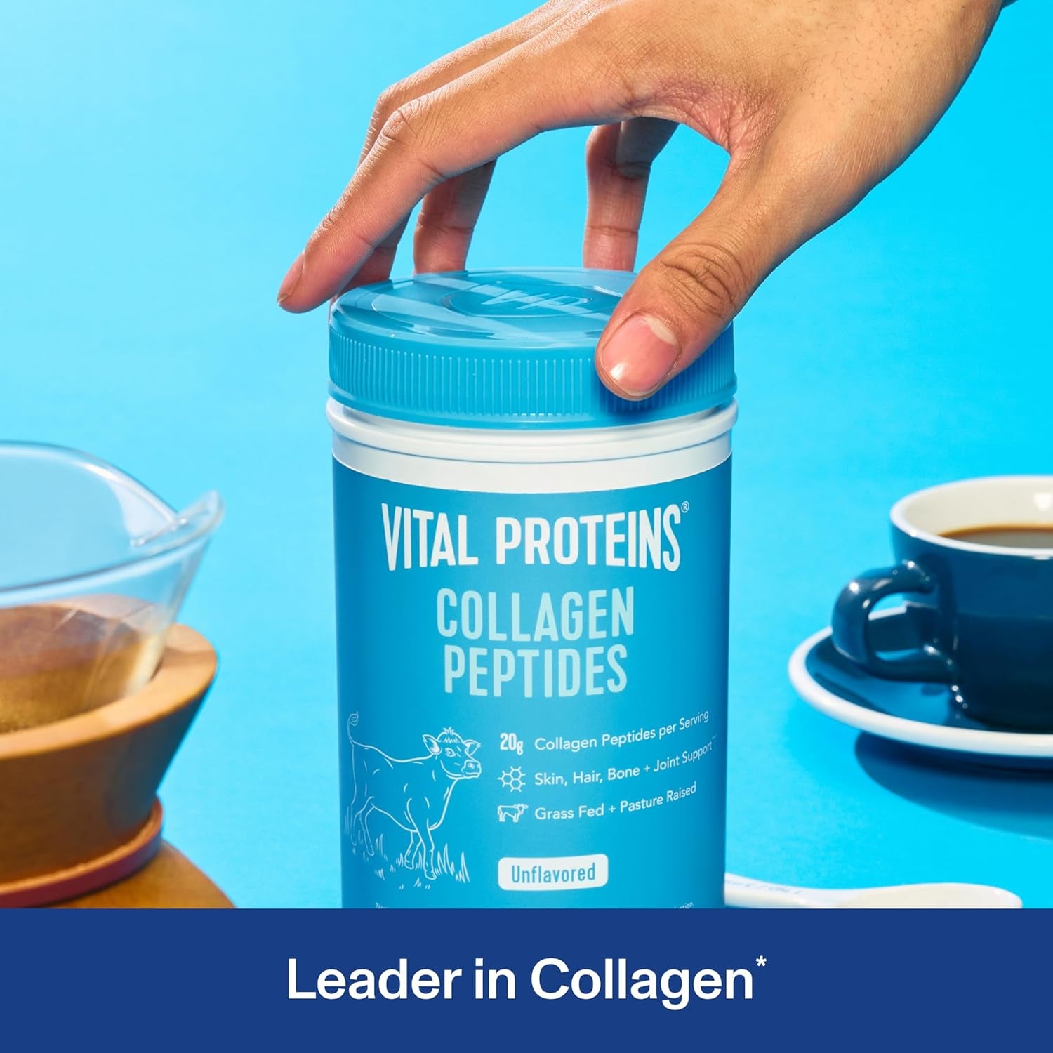 Collagen Peptides Powder, Promotes Hair, Nail, Skin, Bone and Joint Health, Zero Sugar, Unflavored 9.33 OZ