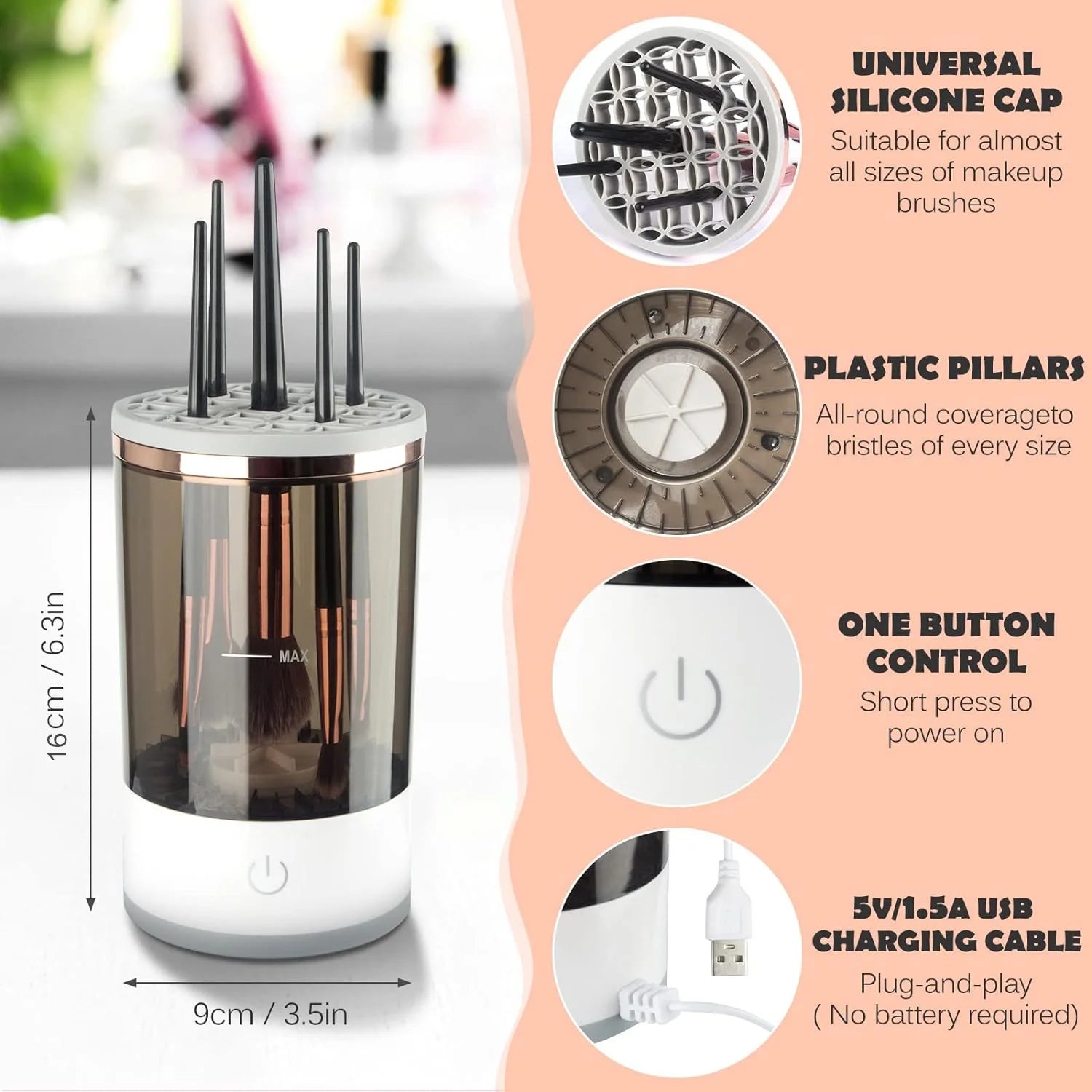 Electric  Cosmetic Brush Cleaner